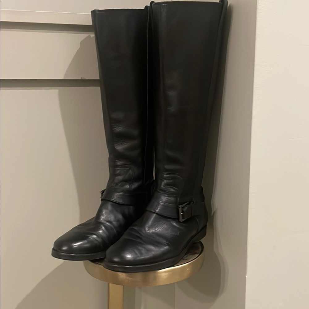 Cole Haan Black Knee-High Leather Boots